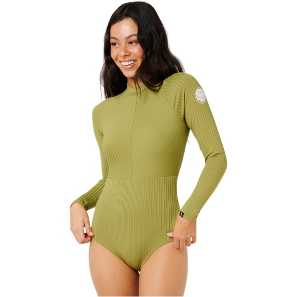 2026 Rip Curl Womens Premium Surf Long Sleeve Surf Suit 15CWRV - Green Olive